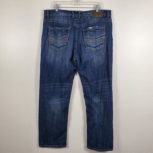 BKE Buckle Seth Jeans Straight Leg Medium Wash Blue Mens 36L X 32